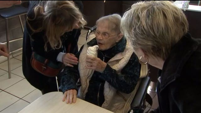 Woman celebrates 100th birthday at McDonald's