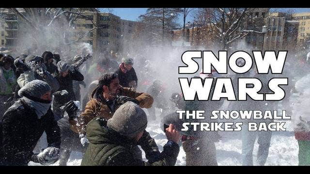 Too snowy for snowball fight?