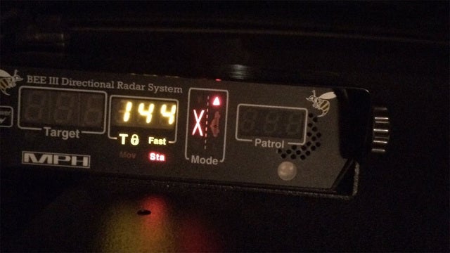 Police catch speeder going 144 mph