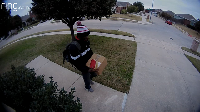 Package thief caught after stealing box of rocks from Haslet homeowner