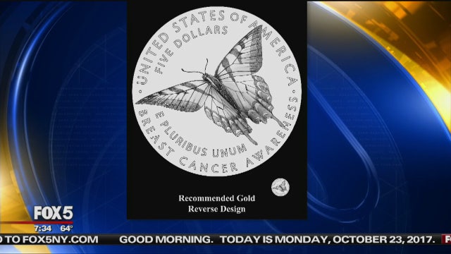 Breast cancer awareness coin