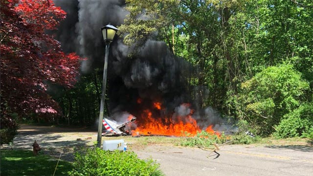 Vintage plane from aerobatics team crashes on Long Island