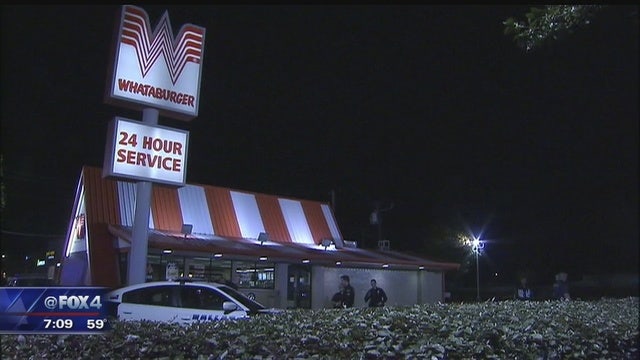 Man eating Whataburger shoots armed robber