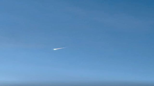 A meteor burns across Carolina skies