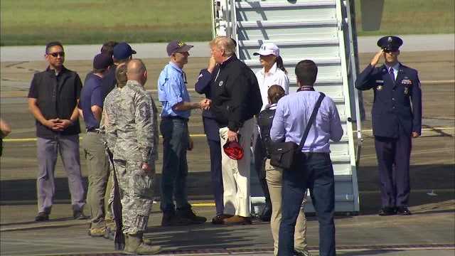 Trump gets bird's-eye view of devastated Florida communities
