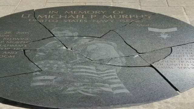 Teen arrested for vandalizing war hero's memorial