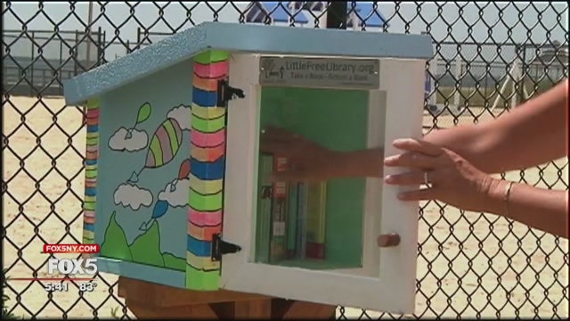 Outdoor pop-up libraries on Long Island