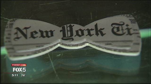 Artistic bow ties made from discarded items