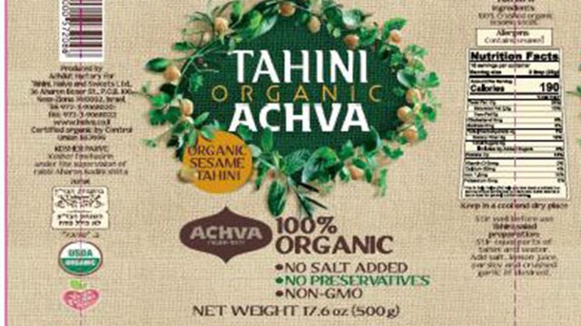 Tahini products recalled due to salmonella risk