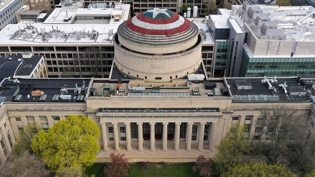 Captain America 'shield' covers MIT dome