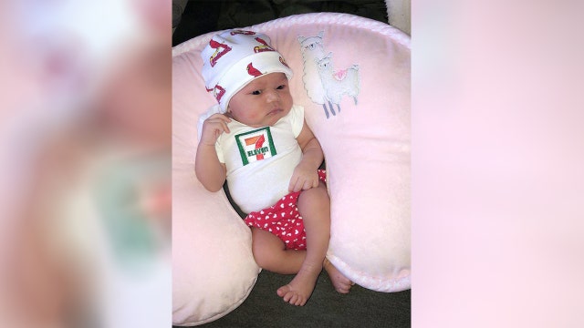 7-Eleven gifts $7,111 to baby born on July 11 at 7:11 p.m., weighing 7 pounds, 11 ounces