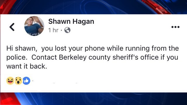 South Carolina deputies use suspect's phone to troll him online