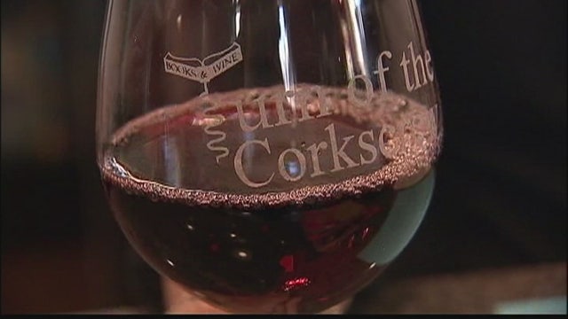 Bookstore with wine and beer