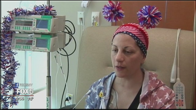 Patient dresses up for cancer treatments