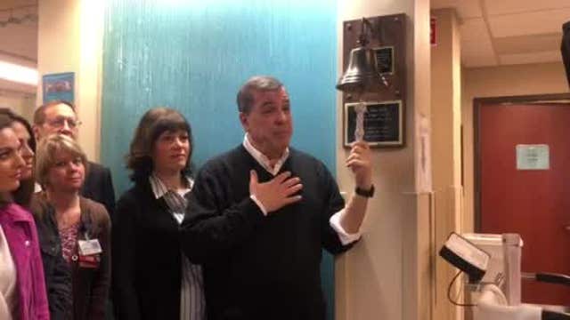 Cancer survivor explains why he donated a brass bell to an oncology center