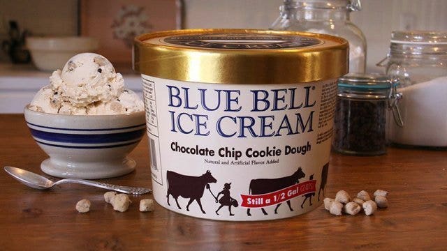 Blue Bell is recalling Chocolate Chip Cookie Dough & Cookie Two Step due to listeria concerns