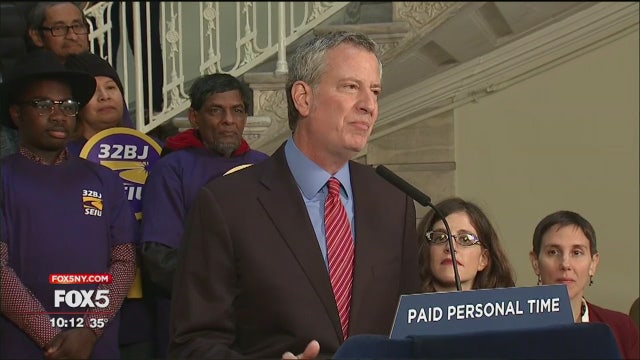 De Blasio's progressive agenda: NYC to mandate paid vacation
