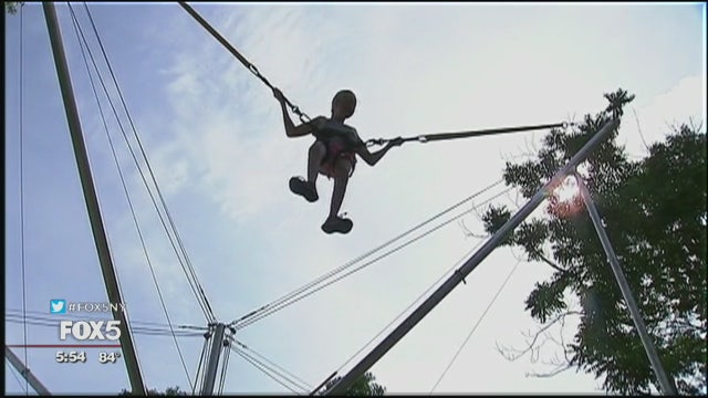 Disabled day camper's courage