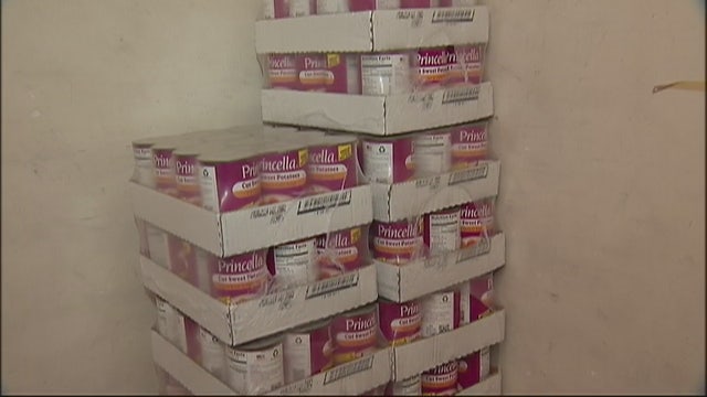 Donating food to those in need