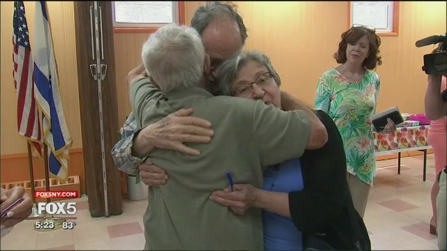 Emotional meeting for Holocaust survivor