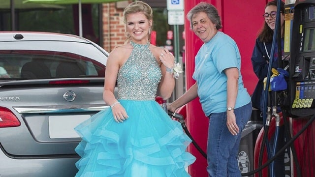 Kind stranger helps 'Cinderella' teen pump gas before prom