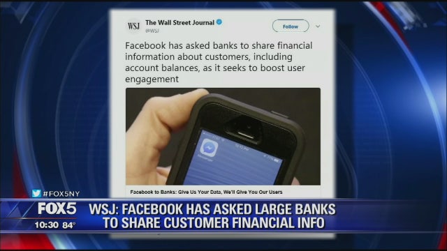 Report: Facebook seeking data on bank users