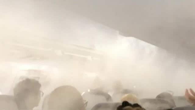 Thick fog fills cabin of JFK-bound flight