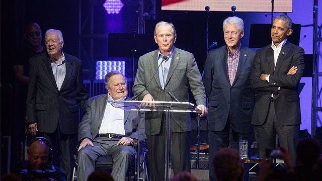 Hurricane relief effort led by ex-US presidents raises $41M