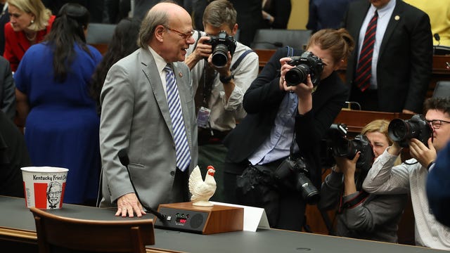 Empty chair and a prop chicken: Barr skips Mueller hearing