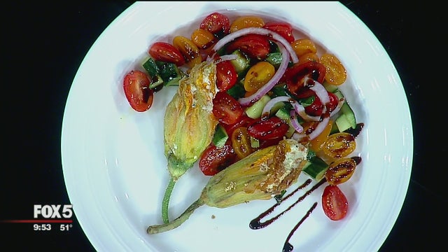 Good Day Cafe: stuffed zucchini flowers