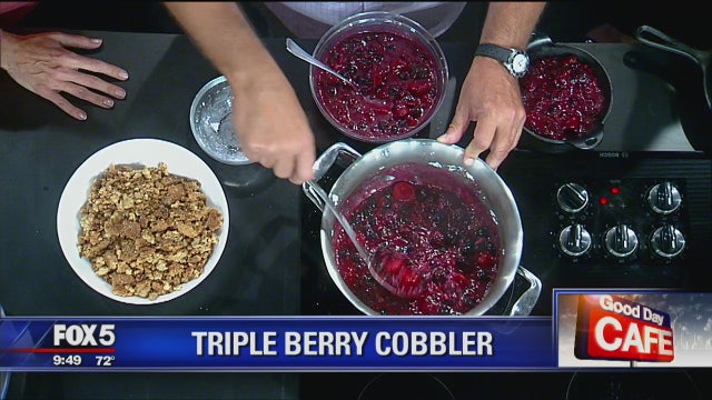 Triple berry cobbler