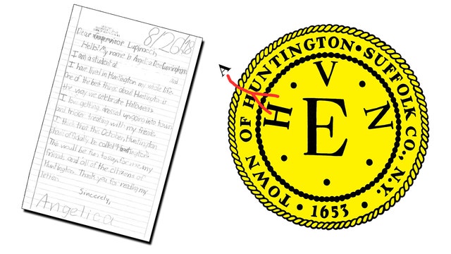 Huntington girl gets town to change name for Halloween