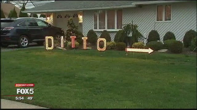 Holiday lights rivalry turns funny