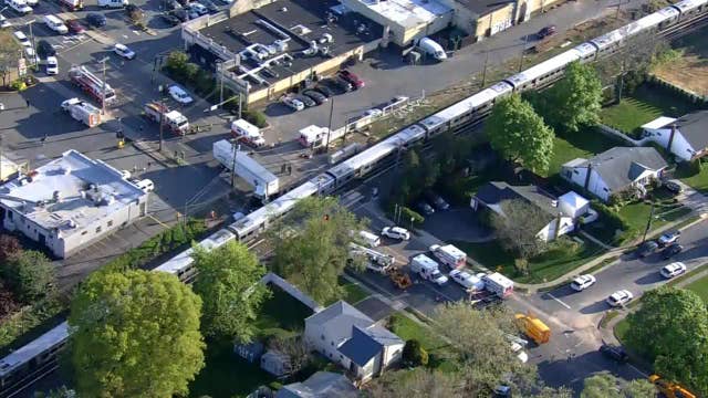 LIRR train hits truck in Bethpage