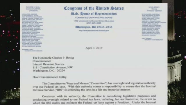 House chairman asks IRS for 6 years of Trump's tax returns