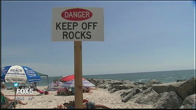 Long Beach wants beachgoers to stay off rock jetties