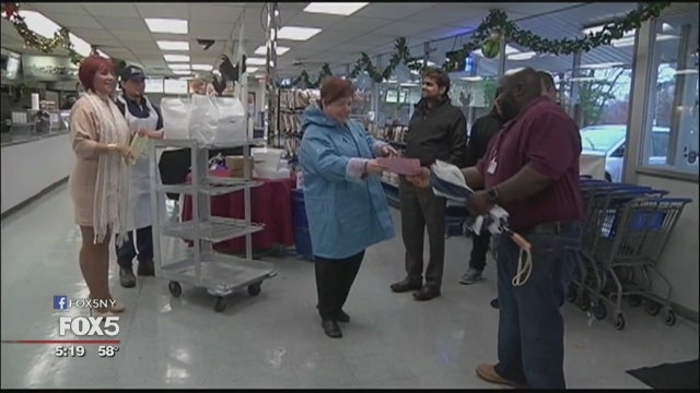 Volunteers with special needs help feed the hungry