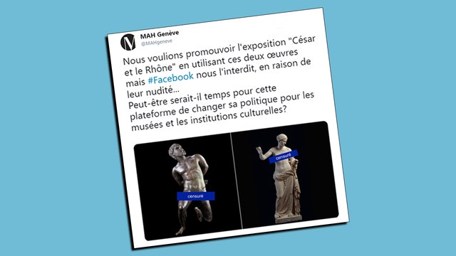 Art museum says Facebook banned photos of naked statues