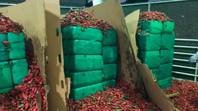 Officials seize marijuana mixed with jalapeño peppers