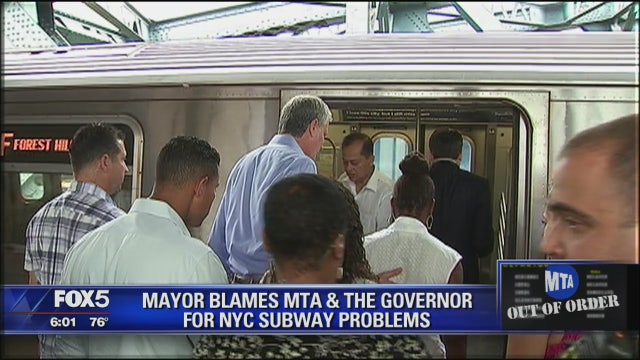 Mayor de Blasio blasts MTA, Cuomo for subway problems