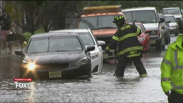 Flooding strands dozens of vehicles in New Jersey