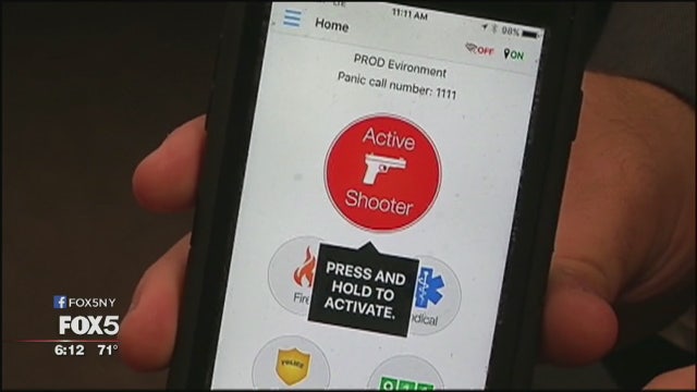 1-button lockdown security system at Long Island school