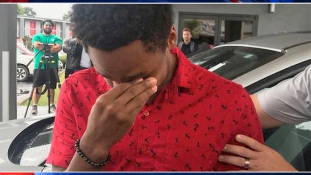 College student walks 20 miles to first day of work, CEO gifts him car