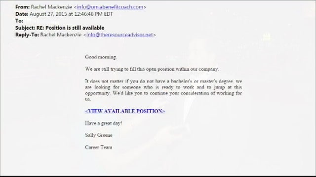 Phishing scam luring victims with promise of jobs