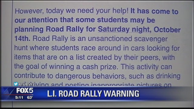 Warning about 'X-rated' high school scavenger hunt