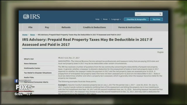 Officials: Prepay 2018 property taxes if you can