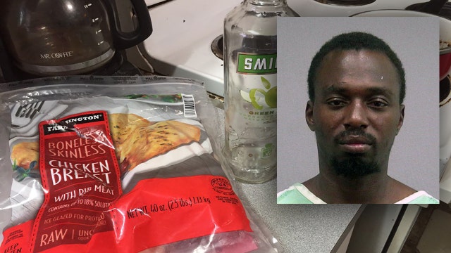 Woman finds stranger frying her chicken, drinking vodka