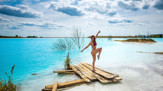 Toxic lake in Russia's Siberia becomes selfie sensation