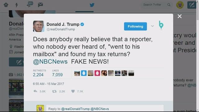 Trump blasts reporter over release of tax form