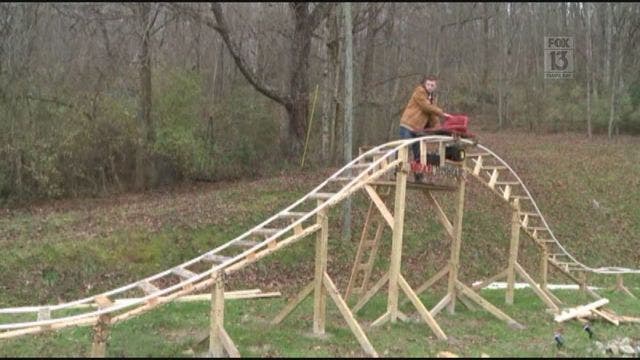 Kentucky teen builds roller coaster in backyard